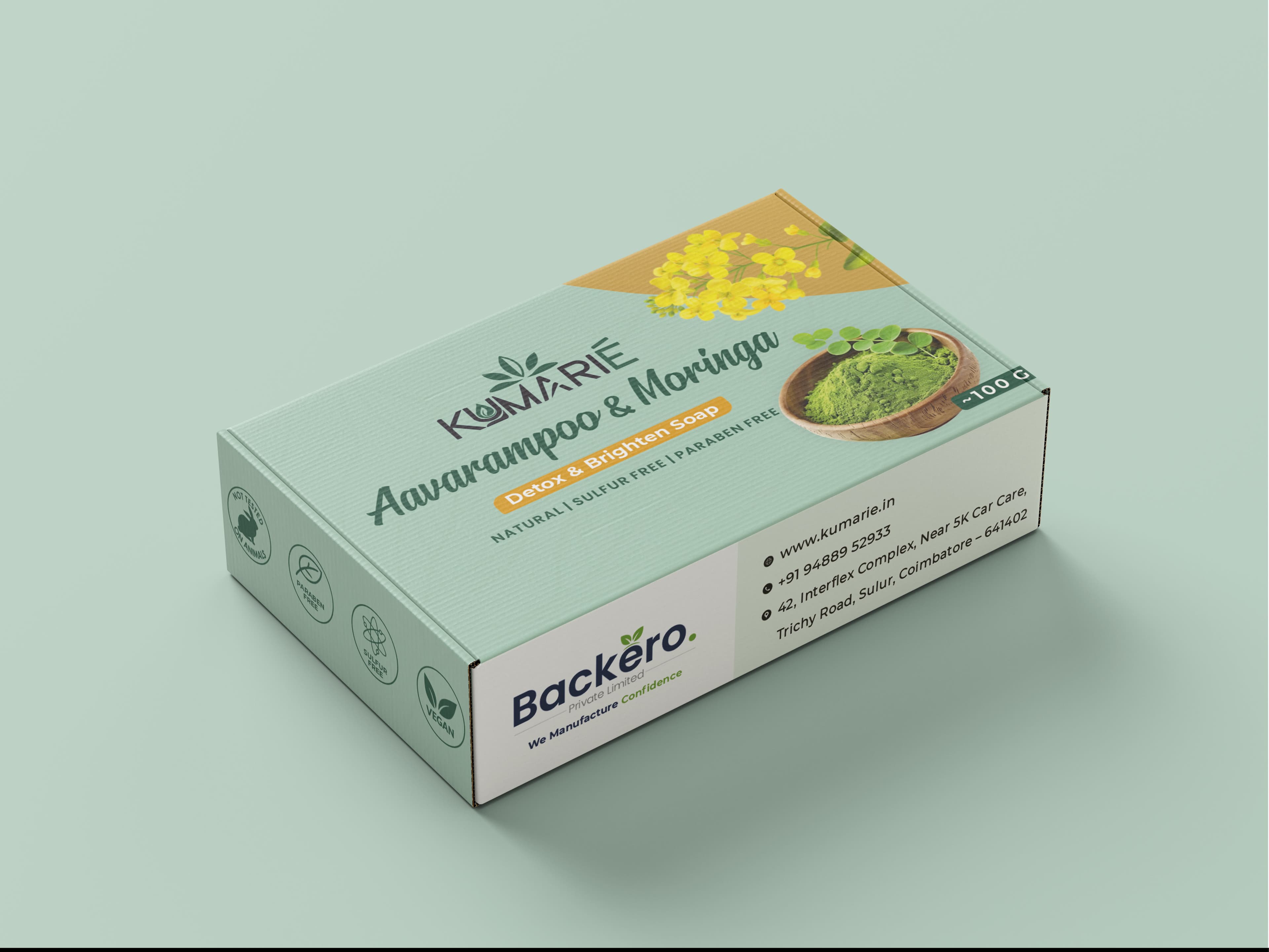 Aavarampoo & Moringa Detox & Brighten Soap — Packaging